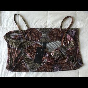 MANGO 🇪🇸- Asymmetric brown tank top